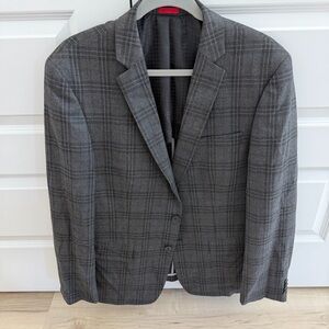 John Varvatos Gray Plaid Sport Coat